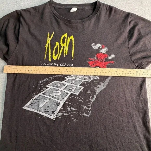 Korn Shirt Mens Medium Black Follow The Leader 20th Anniversary Band Tee Graphic - Picture 5 of 7